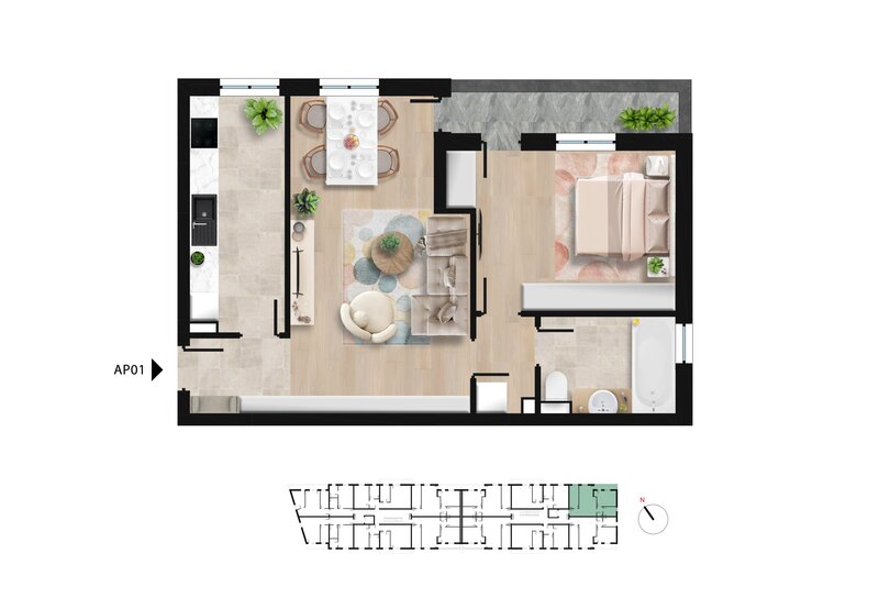 Sector 6, Apartament 2 camere aproape de Lacul Morii